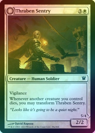 MTG: Innistrad 038: Thraben Sentry // Thraben Militia (FOIL) 