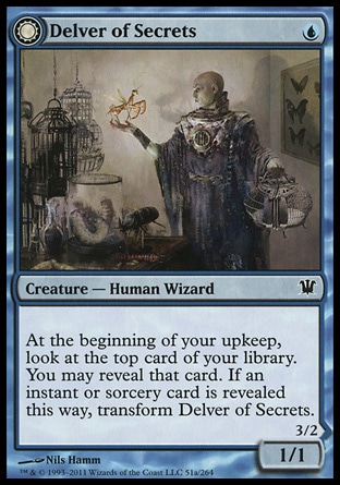 MTG: Innistrad 051: Delver of Secrets // Insectile Aberration 