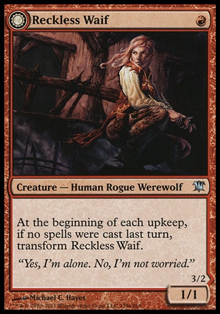 MTG: Innistrad 159: Reckless Waif // Merciless Predator (FOIL) 