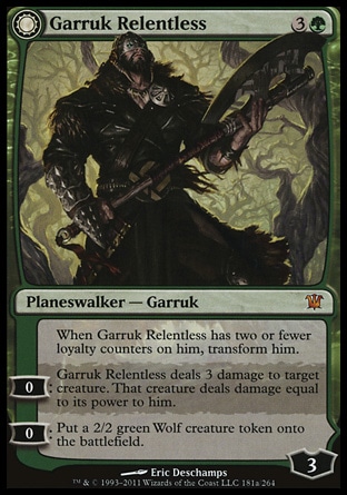 Magic: Innistrad 181: Garruk Relentless // Garruk, the Veil-Cursed  