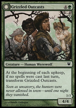 MTG: Innistrad 185: Grizzled Outcasts // Krallenhorde Wantons (FOIL) 
