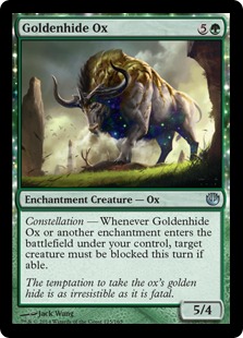 MTG: Journey Into Nyx 125: Goldenhide Ox 