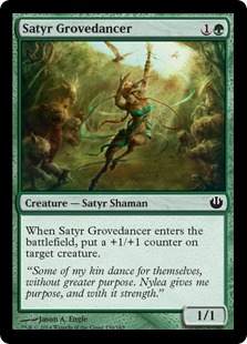 MTG: Journey Into Nyx 139: Satyr Grovedancer 