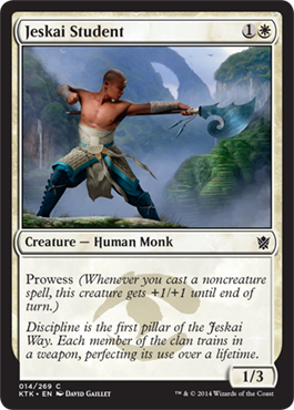 Magic Khans of Tarkir 014: Jeskai Student 