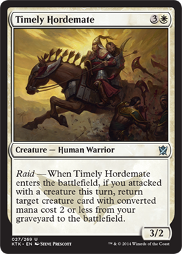 MTG: Khans of Tarkir 027: Timely Hordemate 