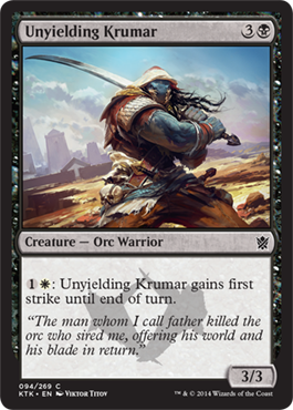 Magic Khans of Tarkir 094: Unyielding Krumar - Foil 
