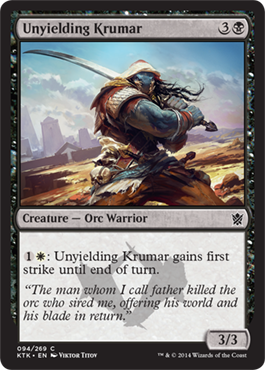 MTG: Khans of Tarkir 094: Unyielding Krumar 