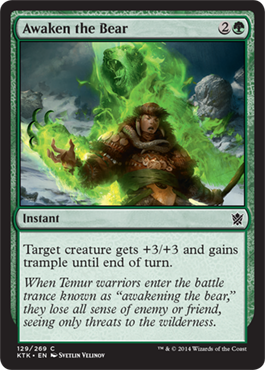 MTG: Khans of Tarkir 129: Awaken the Bear 