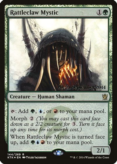 MTG: Khans of Tarkir 144: Rattleclaw Mystic - Prerelease Foil 