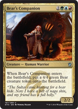 MTG: Khans of Tarkir 167: Bears Companion 