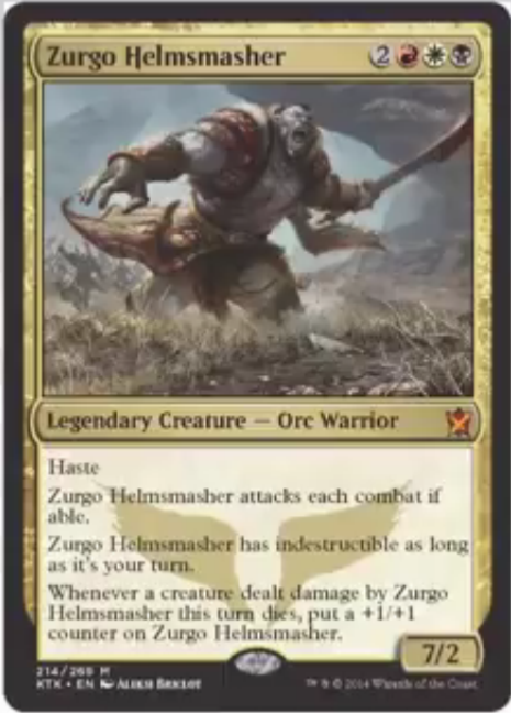 Magic Khans of Tarkir 214: Zurgo Helmsmasher 