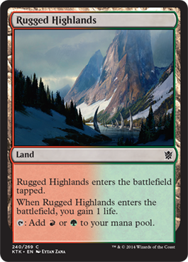 MTG: Khans of Tarkir 240: Rugged Highlands 