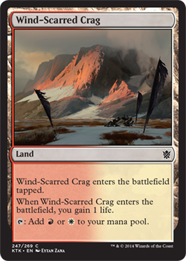 Magic Khans of Tarkir 247: Wind-Scarred Crag 