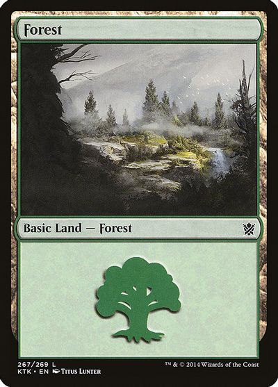 Magic Khans of Tarkir 267: Forest - Foil 