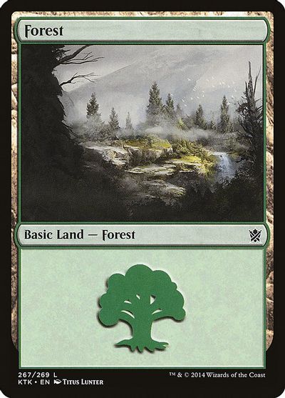 MTG: Khans of Tarkir 267: Forest - Foil 