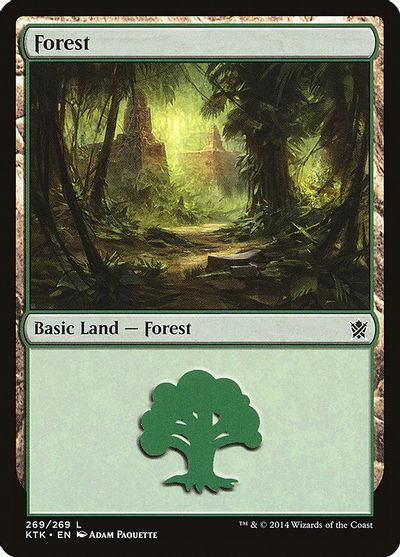 Magic Khans of Tarkir 269: Forest - Foil 
