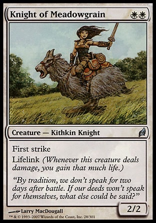 Magic: Lorwyn 028: Knight of Meadowgrain 