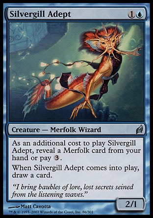 MTG: Lorwyn 086: Silvergill Adept 