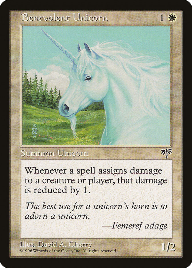 MTG: Mirage 004: Benevolent Unicorn 