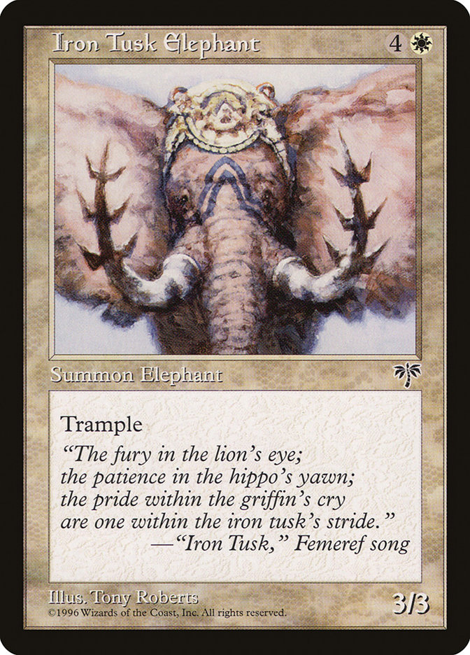 MTG: Mirage 022: Iron Tusk Elephant 