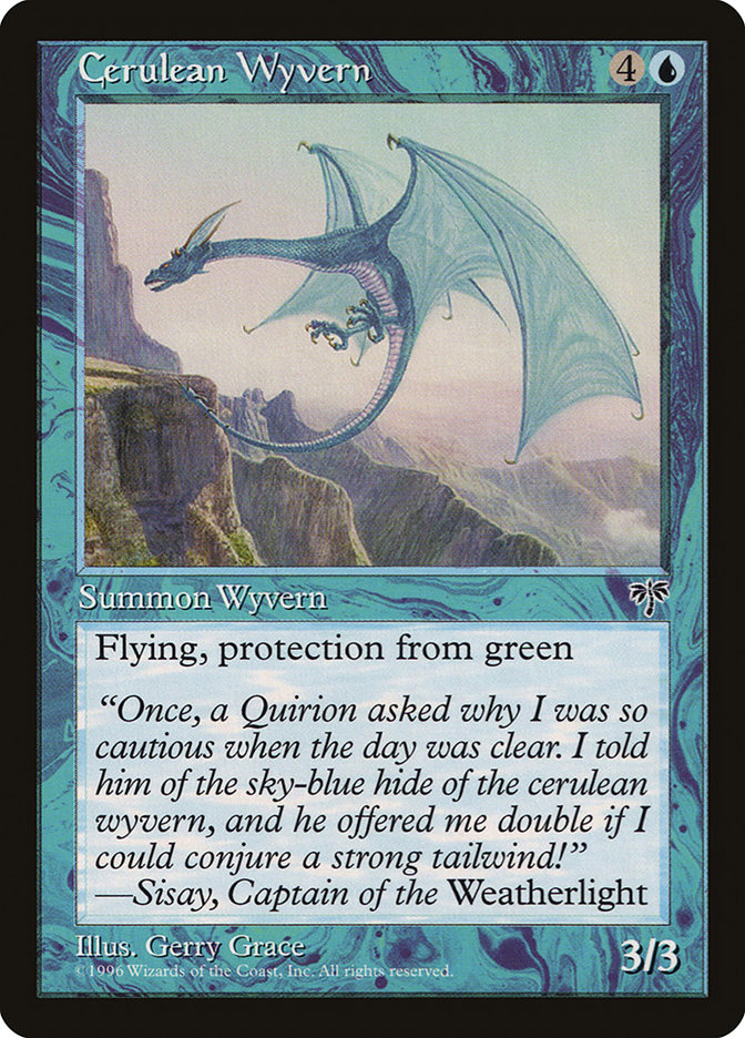 MTG: Mirage 057: Cerulean Wyvern 