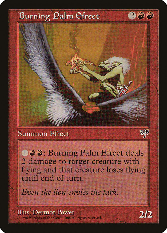 MTG: Mirage 161: Burning Palm Efreet 