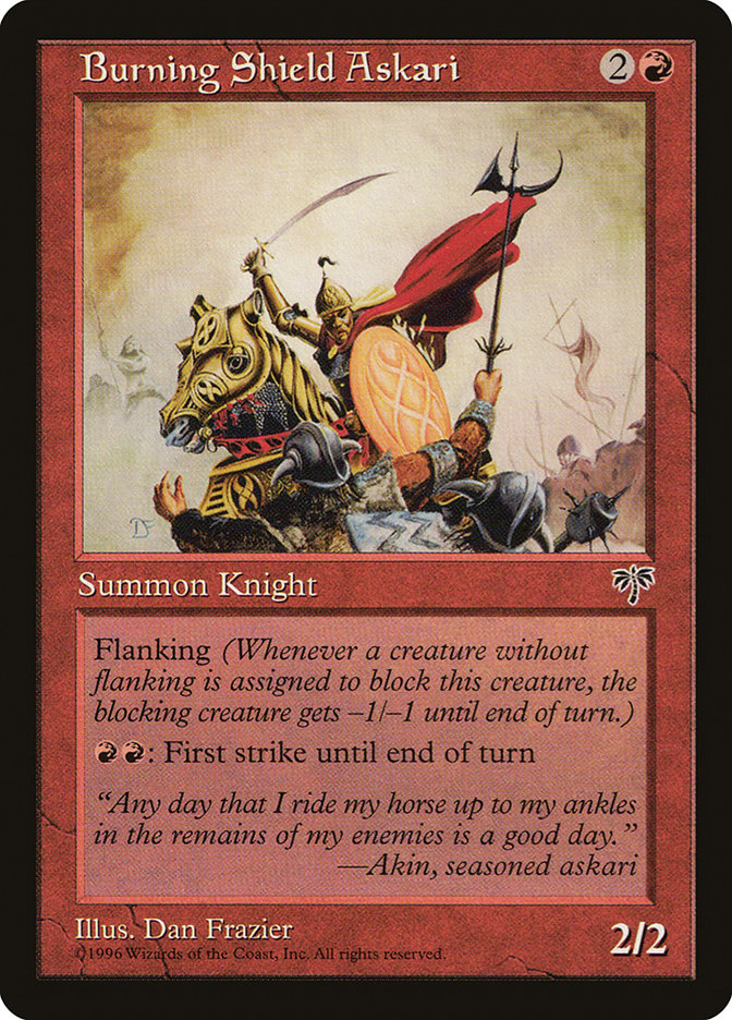 MTG: Mirage 162: Burning Shield Askari 