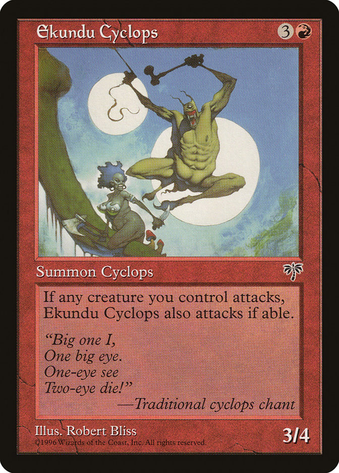 MTG: Mirage 171: Ekundu Cyclops 