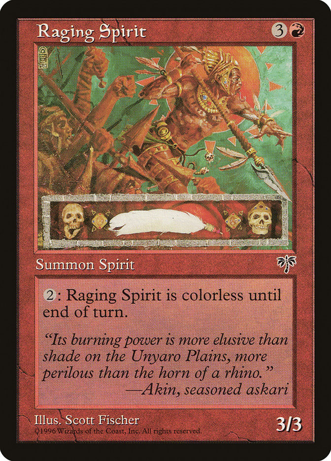 MTG: Mirage 188: Raging Spirit 