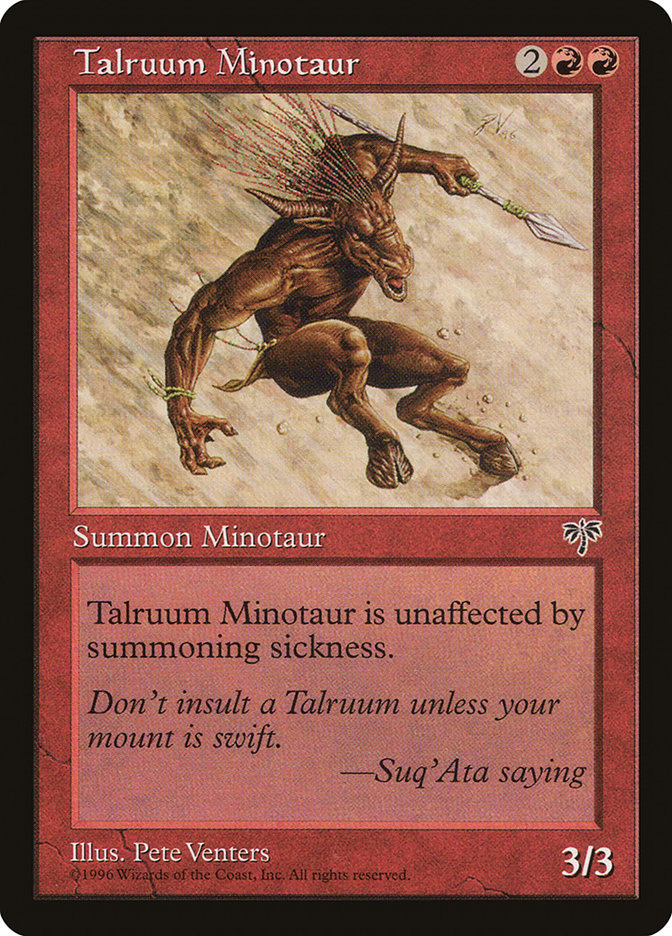 MTG: Mirage 196: Talruum Minotaur 