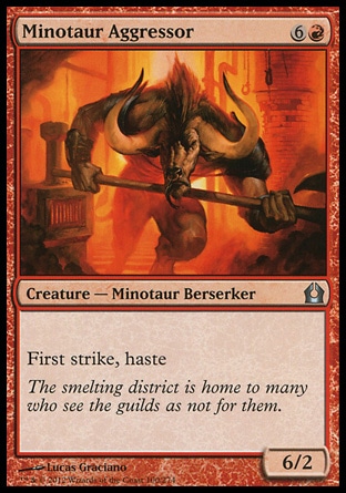 MTG: Return to Ravnica 100: Minotaur Aggressor 
