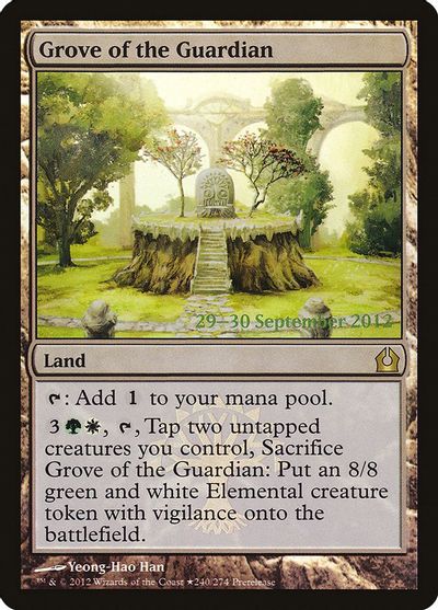 MTG: Return to Ravnica 240: Grove of the Guardian - Prerelease Foil 