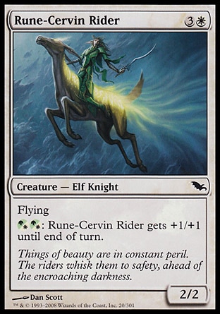 MTG: Shadowmoor 020: Rune-Cervin Rider 