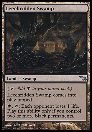 MTG: Shadowmoor 273: Leechridden Swamp 