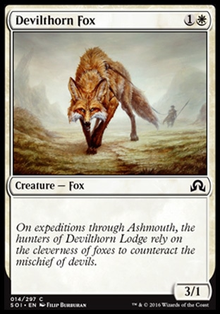MTG: Shadows over Innistrad 014: Devilthorn Fox 