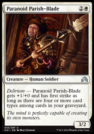 MTG: Shadows over Innistrad 033: Paranoid Parish-Blade [FOIL] 