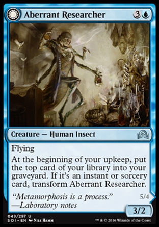 MTG: Shadows over Innistrad 049: Aberrant Researcher/ Perfected Form 