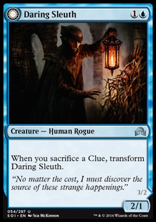 MTG: Shadows over Innistrad 054: Daring Sleuth/ Bearer of Overwhelming Truths 