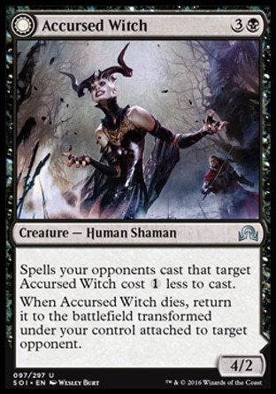 MTG: Shadows over Innistrad 097: Accursed Witch/ Infectious Curse [FOIL] 