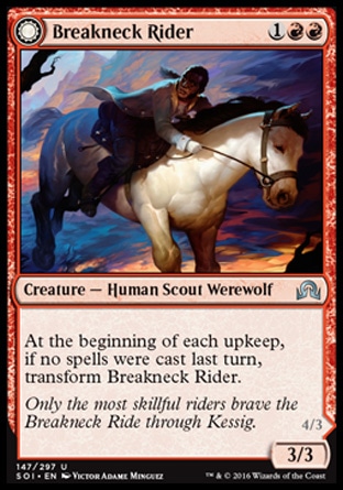 MTG: Shadows over Innistrad 147: Breakneck Rider/ Neck Breaker 