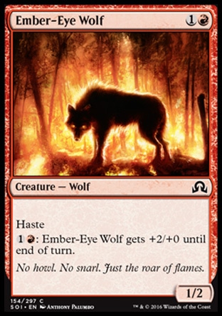 MTG: Shadows over Innistrad 154: Ember-Eye Wolf 