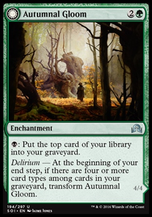 MTG: Shadows over Innistrad 194: Autumnal Gloom/ Ancient of the Equinox 