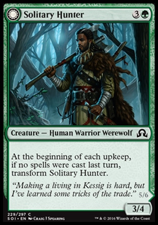 MTG: Shadows over Innistrad 229: Solitary Hunter/ One of the Pack 