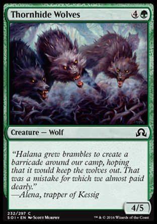 MTG: Shadows over Innistrad 232: Thornhide Wolves 