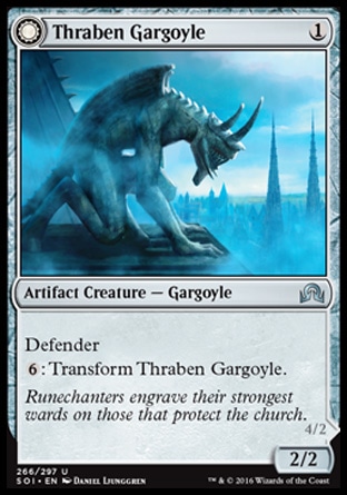 MTG: Shadows over Innistrad 266: Thraben Gargoyle/ Stonewing Antagonizer 
