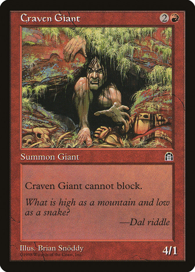 MTG: Stronghold 078: Craven Giant 