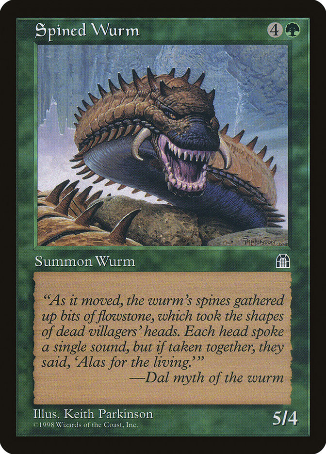 MTG: Stronghold 121: Spined Wurm 