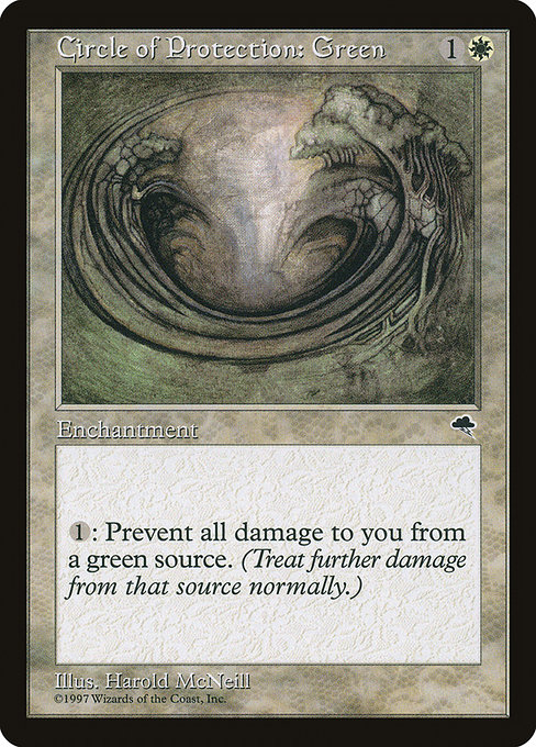 MTG: Tempest 010: Circle of Protection: Green 