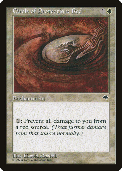 MTG: Tempest 011: Circle of Protection: Red 