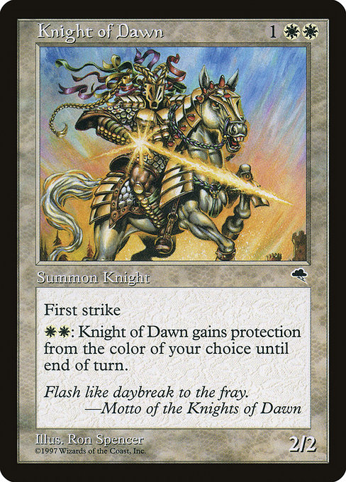 MTG: Tempest 026: Knight of Dawn 